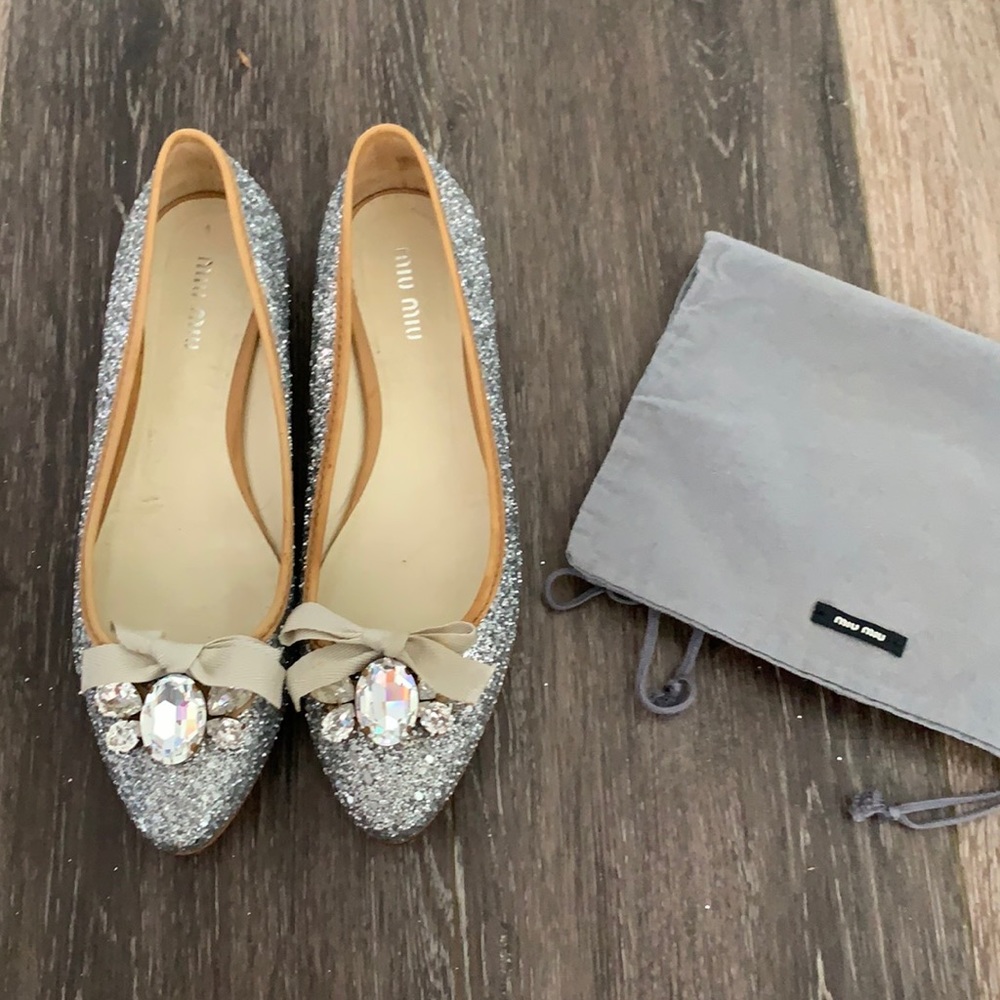 Miu Miu sparkle flats